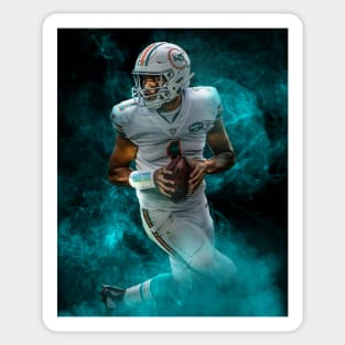 Tua Tagovailoa Miami Sports Art Sticker